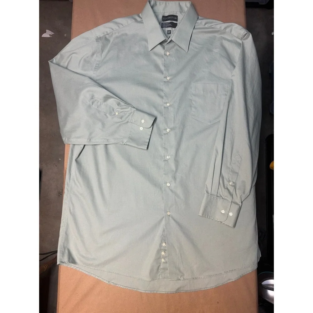 Men's COVINGTON Wrinkle & Stain Free‎ Shirt X-Large Green